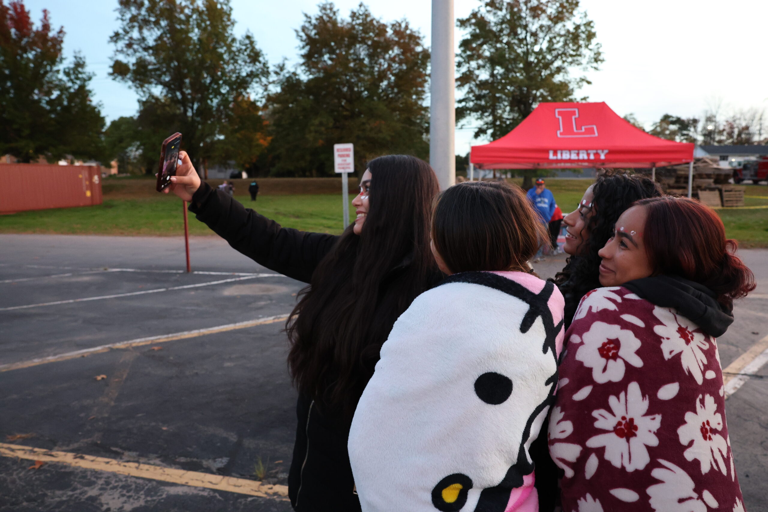 Students taking a selfie together