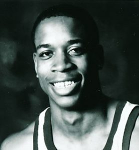 mauricr mo martin, alumni of liberty and honoree of wall of fame, black and white headshot photo, smiling facing the camera