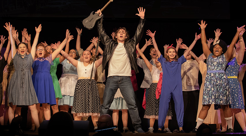Students posed together for musical